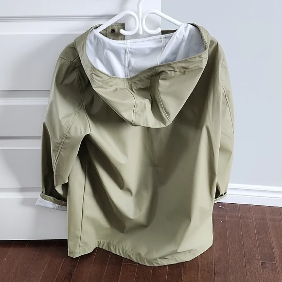 Only Women's Khaki Hooded Raincoat - Picture 3 of 4